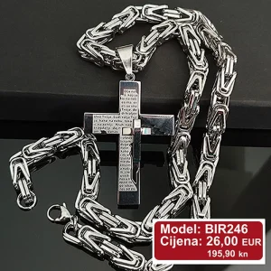 Muška masivna ogrlica s križem