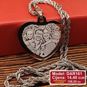 Ženska ogrlica s gravurom slike